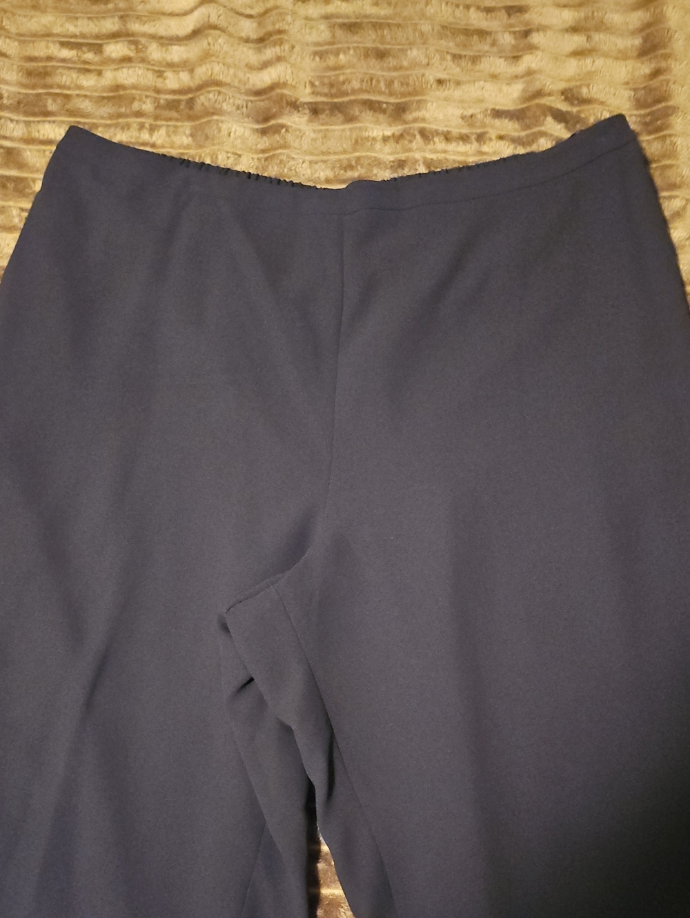 Bloomingdale's Black Lined Dress Slacks Stretch Back Waist W Side Zipper Pants